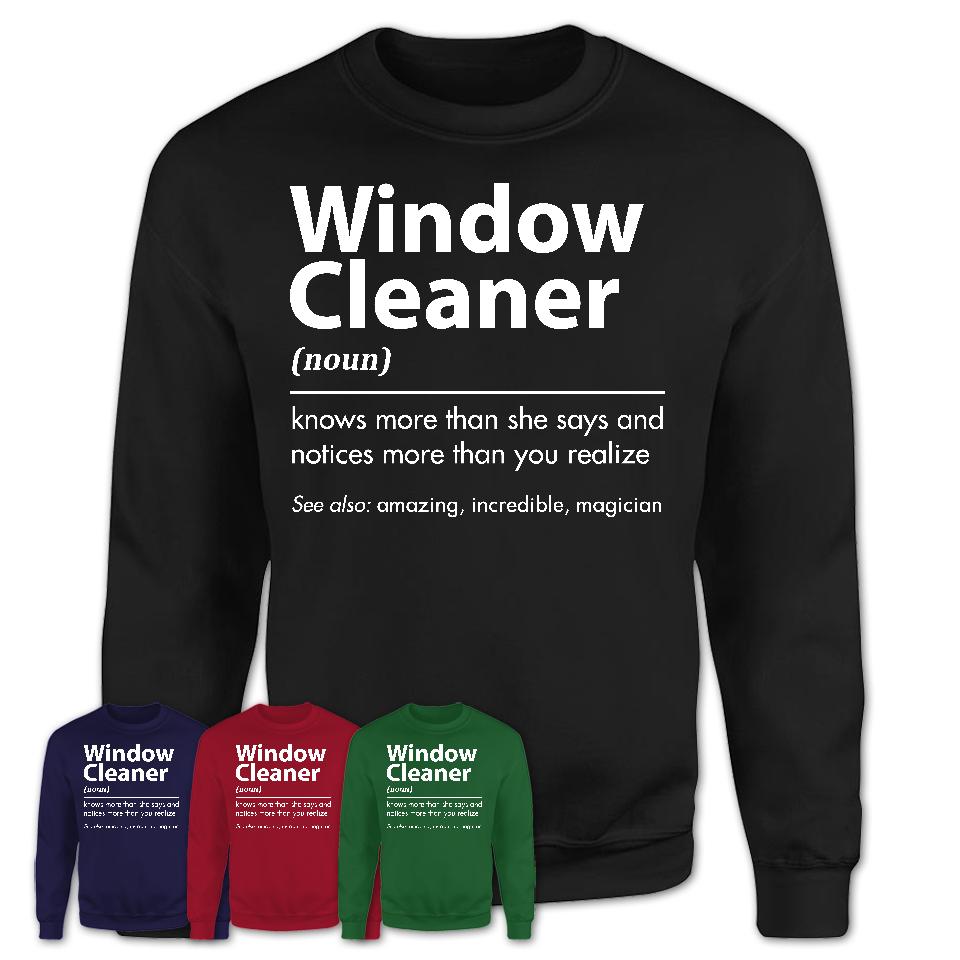 Funny Window Cleaner Definition Shirt, New Job Gift for Window Cleaner, Coworker Gift Idea