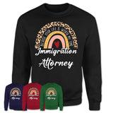 Immigration Attorney Because Your Life Worth My Time Rainbow T-Shirt