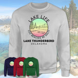 Lake Thunderbird Oklahoma Lake Life Cuz Beaches Be Salty Fishing Camping Team Shirt