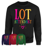 Lot Attendant Rainbow Lettering Heart Shirt, Employee Appreciation Gifts