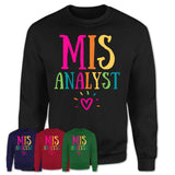 Mis Analyst Rainbow Lettering Heart Shirt, Employee Appreciation Gifts