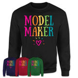 Model Maker Rainbow Lettering Heart Shirt, Employee Appreciation Gifts