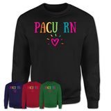 Pacu Rn Rainbow Lettering Heart Shirt, Employee Appreciation Gifts