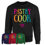 Pastry Cook Rainbow Lettering Heart Shirt, Employee Appreciation Gifts