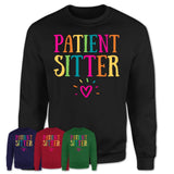 Patient Sitter Rainbow Lettering Heart Shirt, Employee Appreciation Gifts