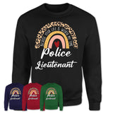 Police Lieutenant Because Your Life Worth My Time Rainbow T-Shirt