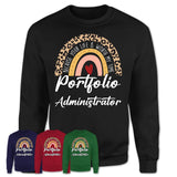 Portfolio Administrator Because Your Life Worth My Time Rainbow T-Shirt