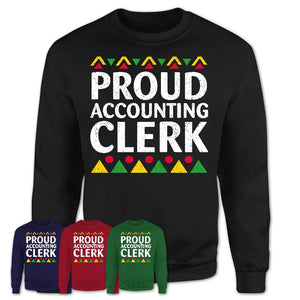 Proud Accounting Clerk Africa Pride Black History Month T-Shirt