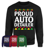 Proud Auto Detailer Africa Pride Black History Month T-Shirt