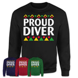 Proud Diver Africa Pride Black History Month T-Shirt