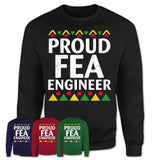 Proud Fea Engineer Africa Pride Black History Month T-Shirt