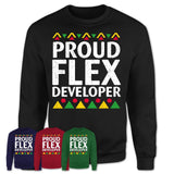 Proud Flex Developer Africa Pride Black History Month T-Shirt