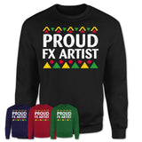 Proud Fx Artist Africa Pride Black History Month T-Shirt