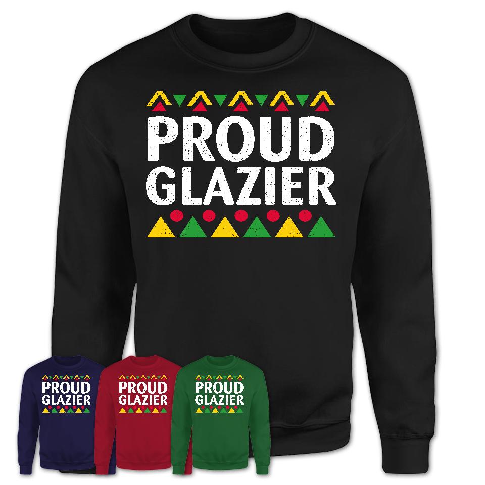 Proud Glazier Africa Pride Black History Month T-Shirt