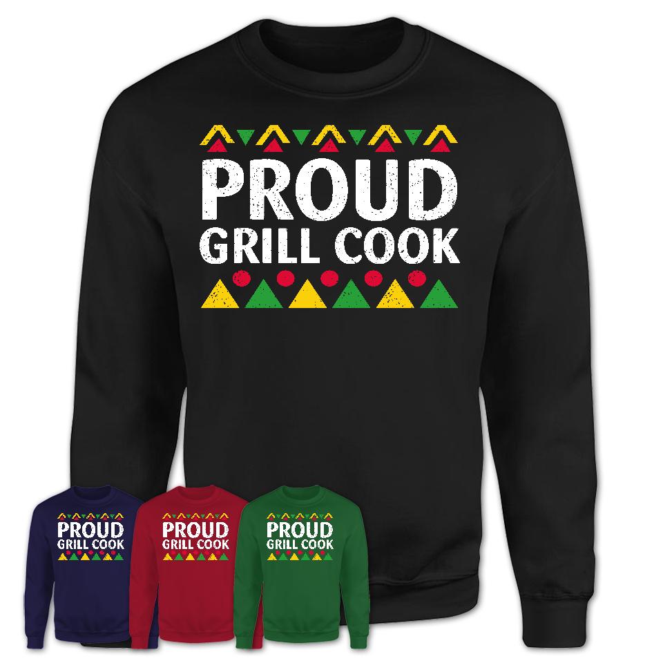 Proud Grill Cook Africa Pride Black History Month T-Shirt