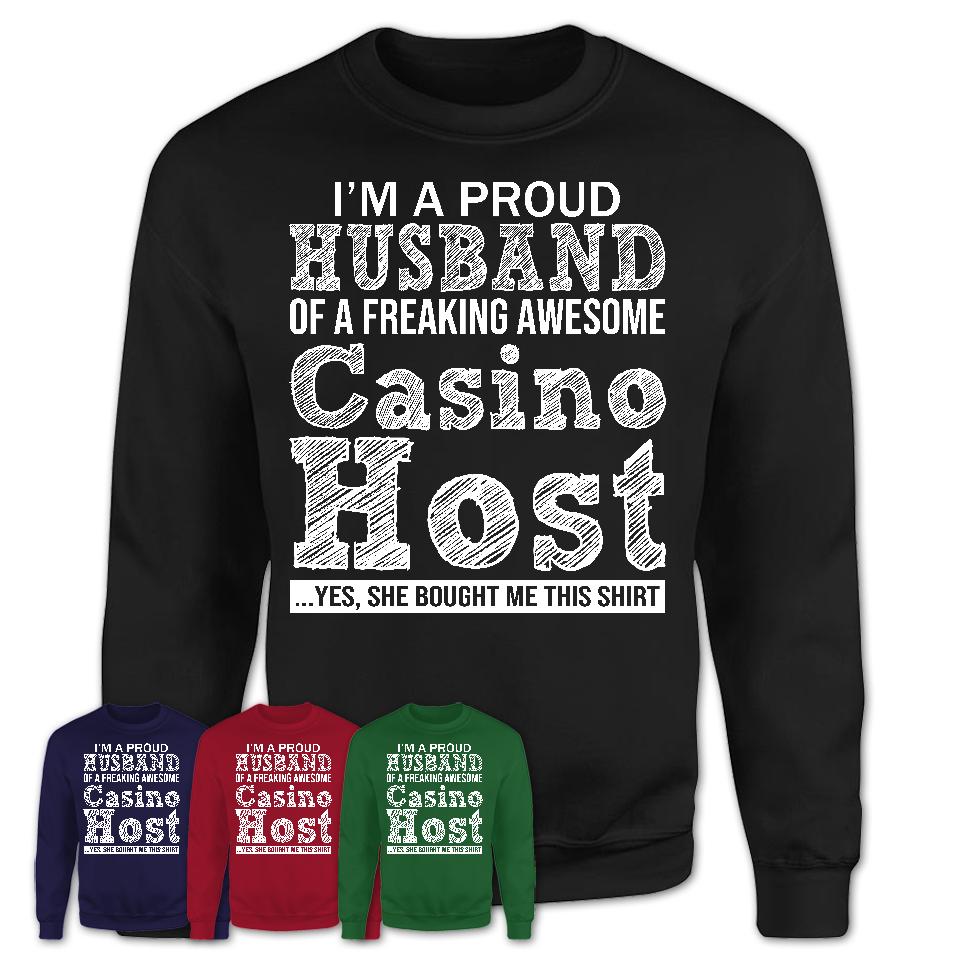 Proud Husband of A Freaking Awesome Casino Host Wife Shirt, Husband Valentine Gift, Anniversary Couple Shirt