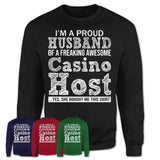 Proud Husband of A Freaking Awesome Casino Host Wife Shirt, Husband Valentine Gift, Anniversary Couple Shirt