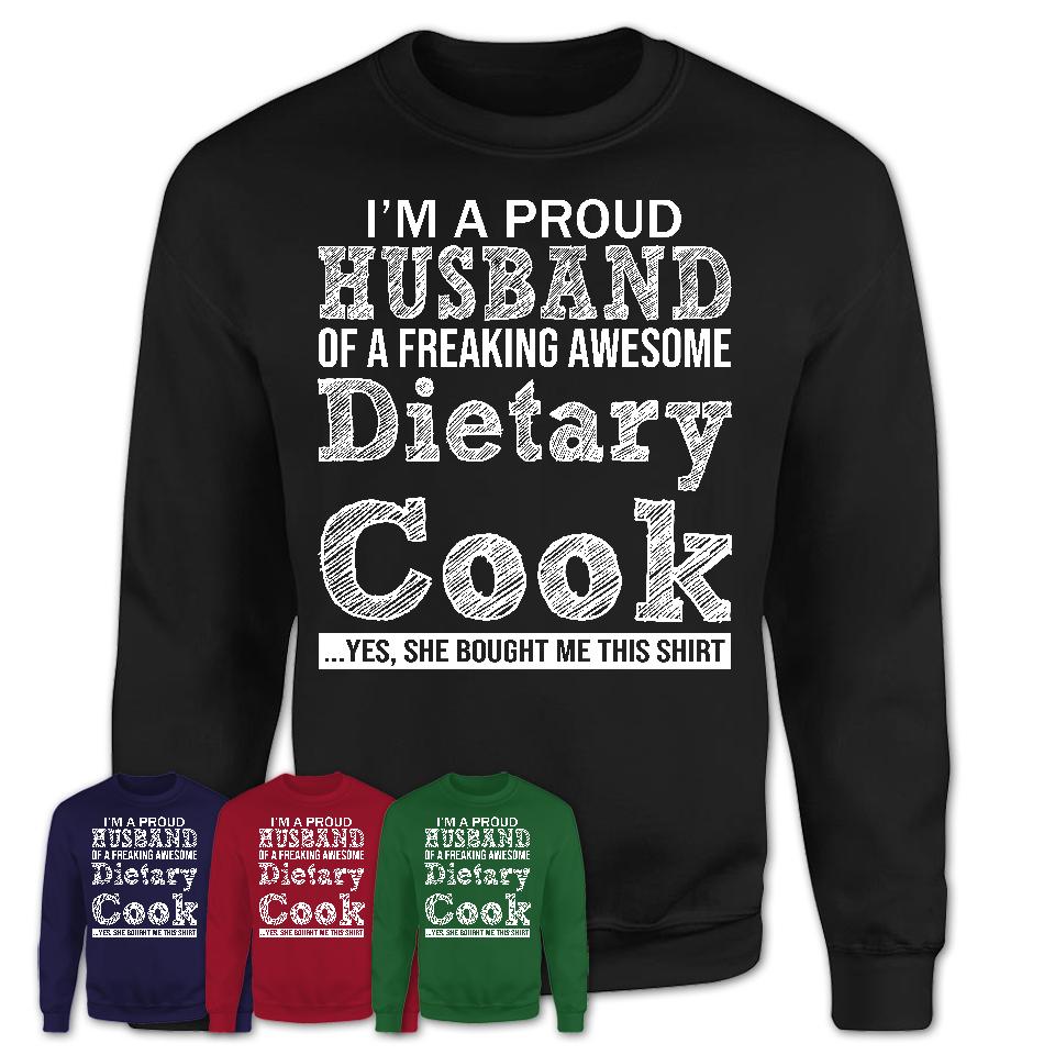 Proud Husband of A Freaking Awesome Dietary Cook Wife Shirt, Husband Valentine Gift, Anniversary Couple Shirt