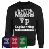 Proud Husband of A Freaking Awesome Vp Engineering Wife Shirt, Husband Valentine Gift, Anniversary Couple Shirt