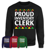 Proud Inventory Clerk Africa Pride Black History Month T-Shirt