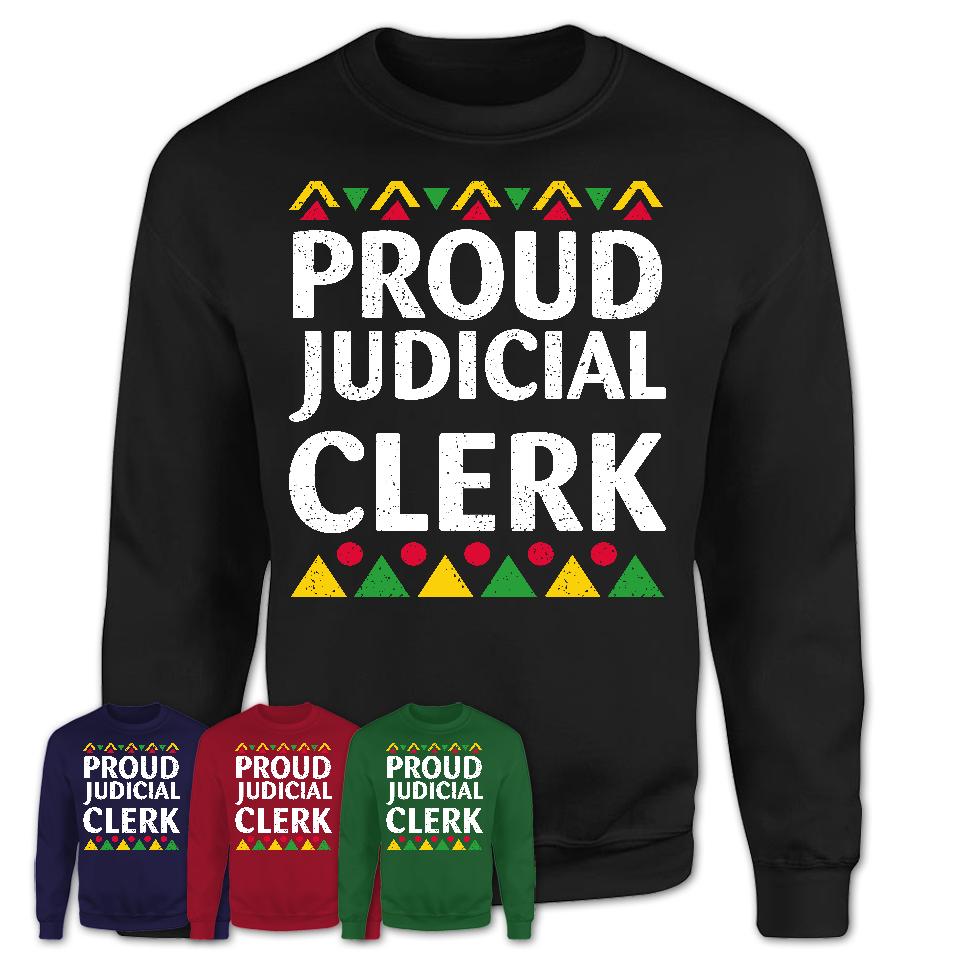 Proud Judicial Clerk Africa Pride Black History Month T-Shirt