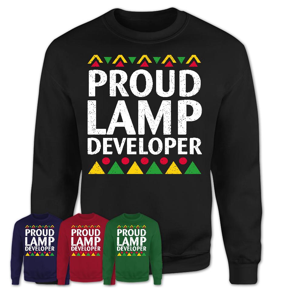Proud Lamp Developer Africa Pride Black History Month T-Shirt