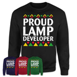 Proud Lamp Developer Africa Pride Black History Month T-Shirt