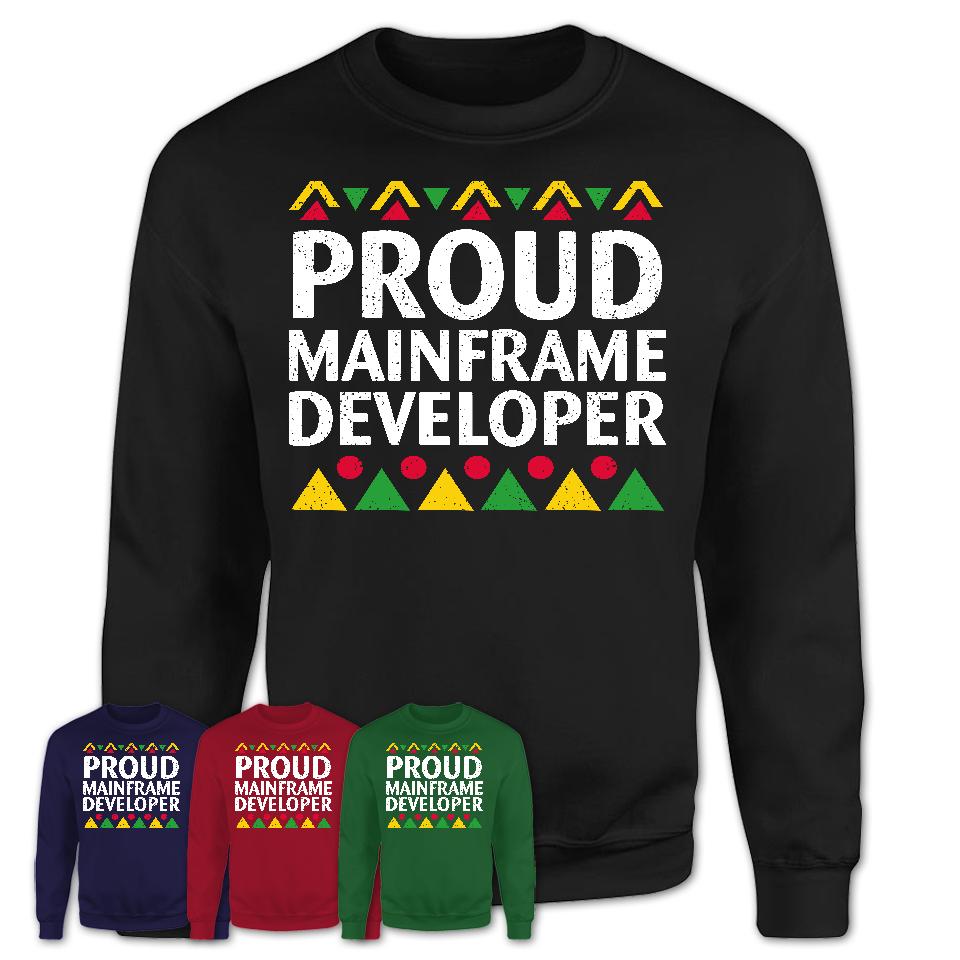 Proud Mainframe Developer Africa Pride Black History Month T-Shirt