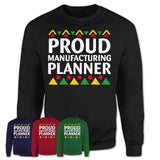 Proud Manufacturing Planner Africa Pride Black History Month T-Shirt