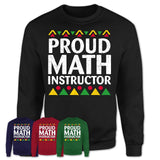 Proud Math Instructor Africa Pride Black History Month T-Shirt