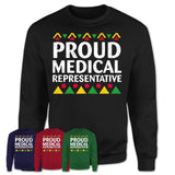 Proud Medical Representative Africa Pride Black History Month T-Shirt