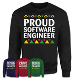 Proud Software Engineer Africa Pride Black History Month T-Shirt
