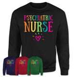 Psychiatric Nurse Rainbow Lettering Heart Shirt, Employee Appreciation Gifts