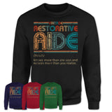 Restorative Aide Definition Vintage Retro Colors Shirt, Coworker Birthday Gift TShirt