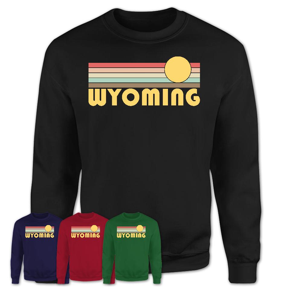 Retro Wyoming Michigan Sunset Shirt Vintage Colors