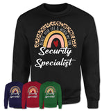 Security Specialist Because Your Life Worth My Time Rainbow T-Shirt