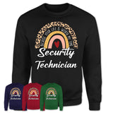 Security Technician Because Your Life Worth My Time Rainbow T-Shirt