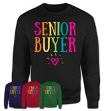 Senior Buyer Rainbow Lettering Heart Shirt, Employee Appreciation Gifts