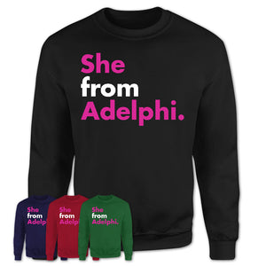 She From Adelphi Shirt Maryland State Birthday Gift For Her