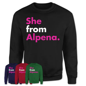 She From Alpena Shirt Michigan State Birthday Gift For Her