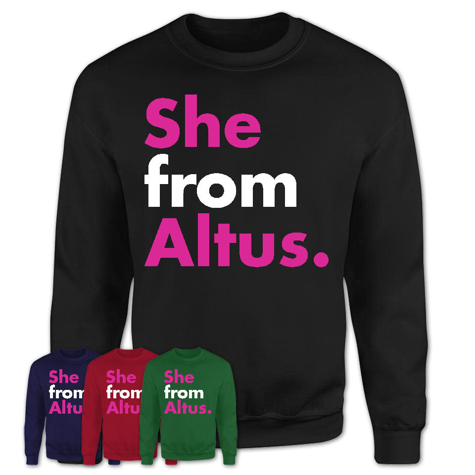She From Altus Shirt Oklahoma State Birthday Gift For Her