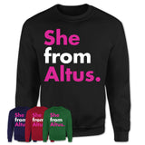 She From Altus Shirt Oklahoma State Birthday Gift For Her