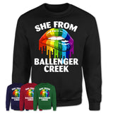 She From Ballenger Creek Maryland T-Shirt LGBT Pride Sexy Lips Gift Shirt