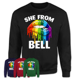 She From Bell California T-Shirt LGBT Pride Sexy Lips Gift Shirt