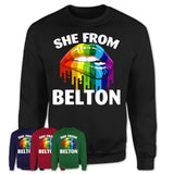 She From Belton Missouri T-Shirt LGBT Pride Sexy Lips Gift Shirt
