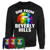 She From Beverly Hills California T-Shirt LGBT Pride Sexy Lips Gift Shirt