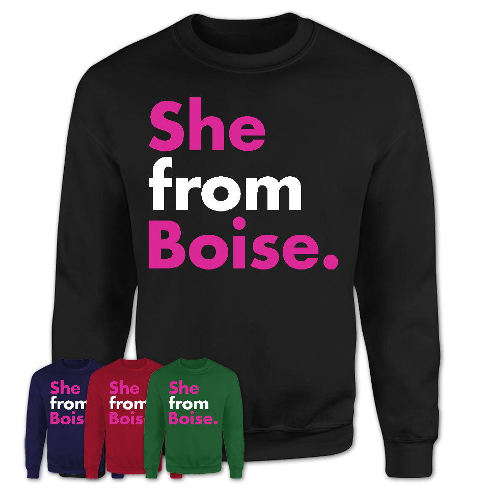 She From Boise Shirt Idaho State Birthday Gift For Her