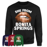 She From Bonita Springs Florida T-Shirt Black Lives Matter Sexy Lips Girl Shirt