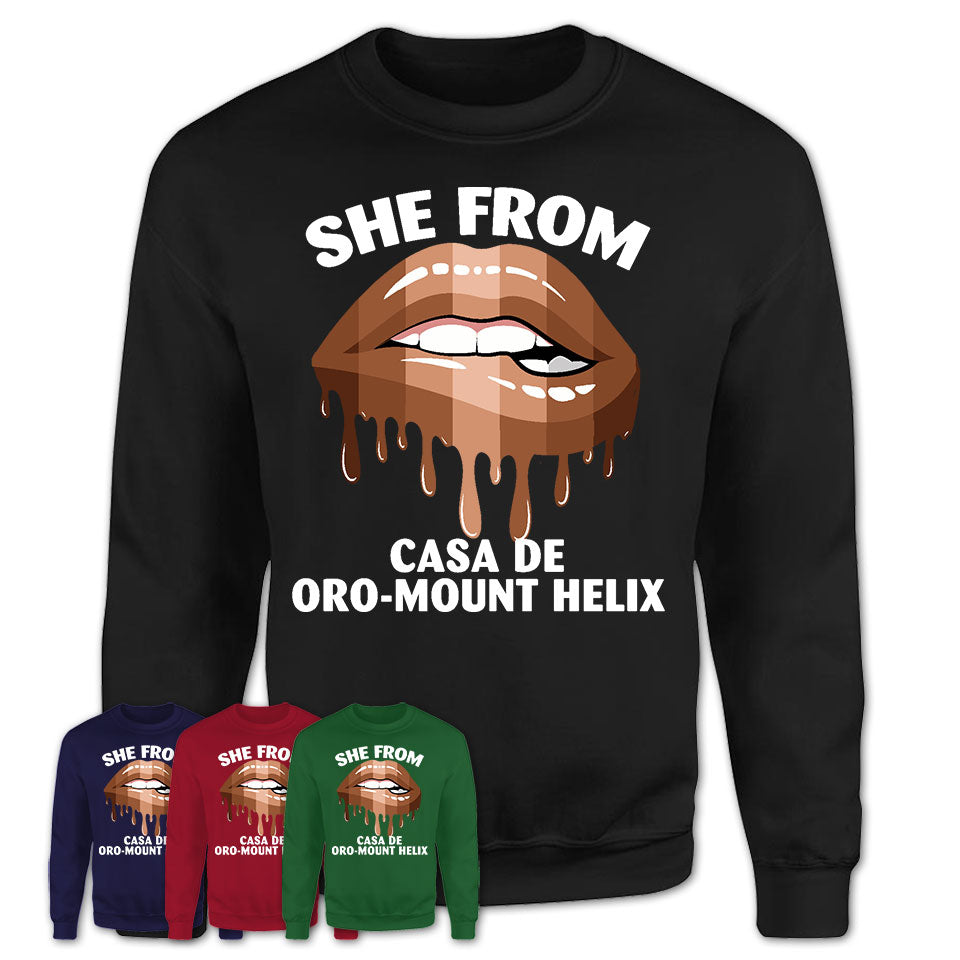 She From Casa de Oro-Mount Helix California T-Shirt Black Lives Matter Sexy Lips Girl Shirt