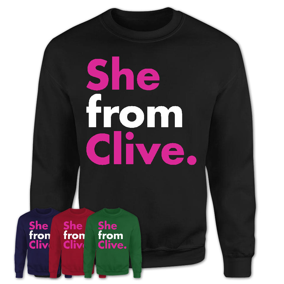 She From Clive Shirt Iowa State Birthday Gift For Her